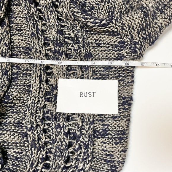 Anthropologie NWT Akemi + Kin Alta Cardigan XS‎ navy blue chunky open longline - Picture 10 of 14